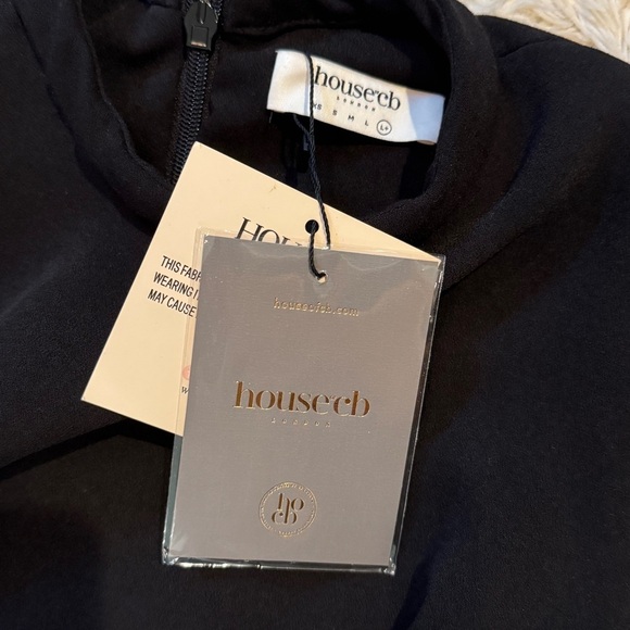 NWT House of CB Charlize Black Crystal Trim Dress - Size L+ - Picture 5 of 7